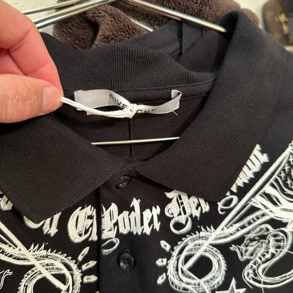 Givenchy Black Graphic Men's Polo Shirt - Picture 4 of 5